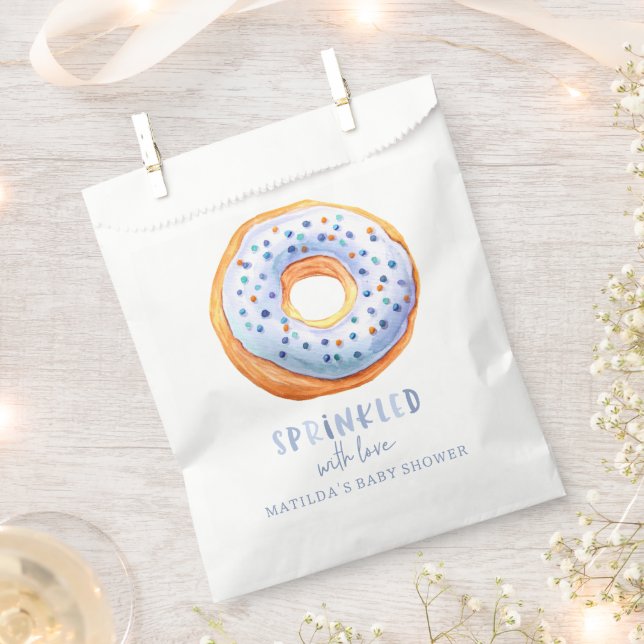 donut baby shower blue cute elegant party favor bag (Clipped)