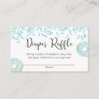 Donut baby shower boy blue diaper raffle