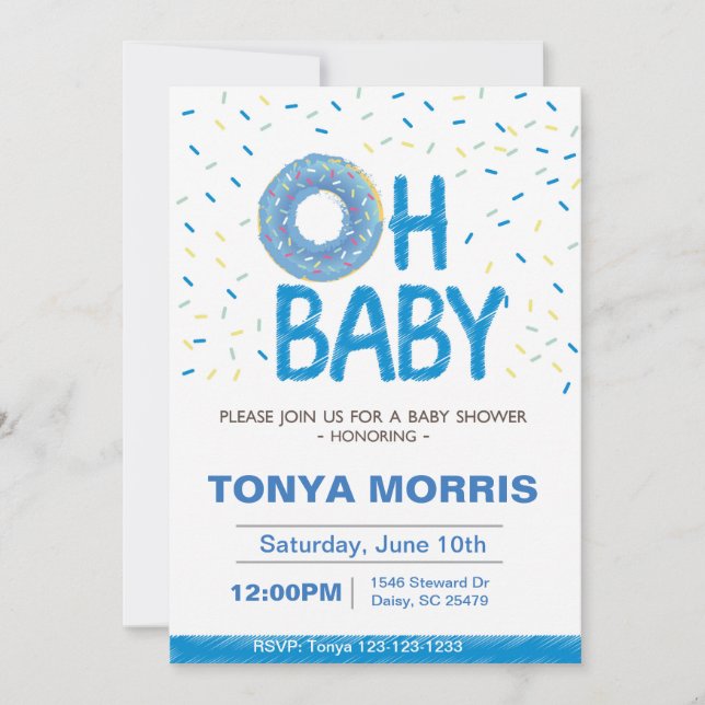 Donut Baby Shower Invitation (Front)