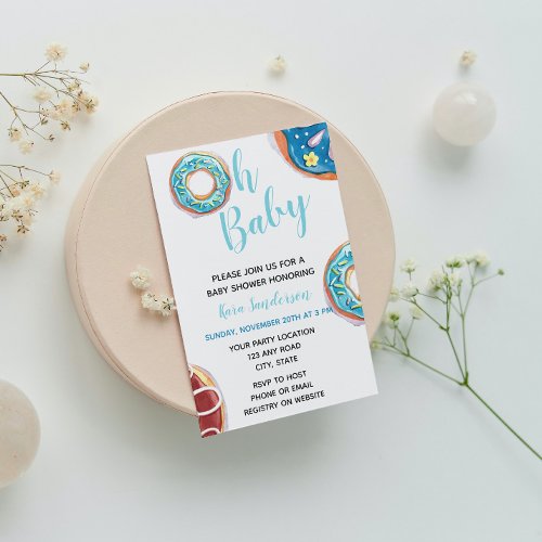 Donut Baby Shower Invitation