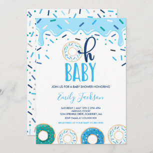 Donut Baby Shower Invitation Oh Baby Donut Shower