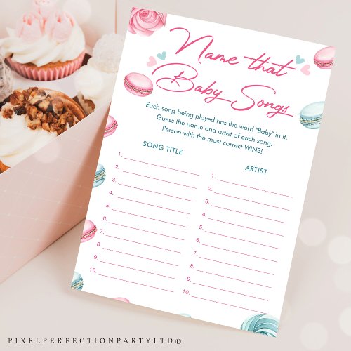 Donut Baby Shower Name That Baby Songs Game Card