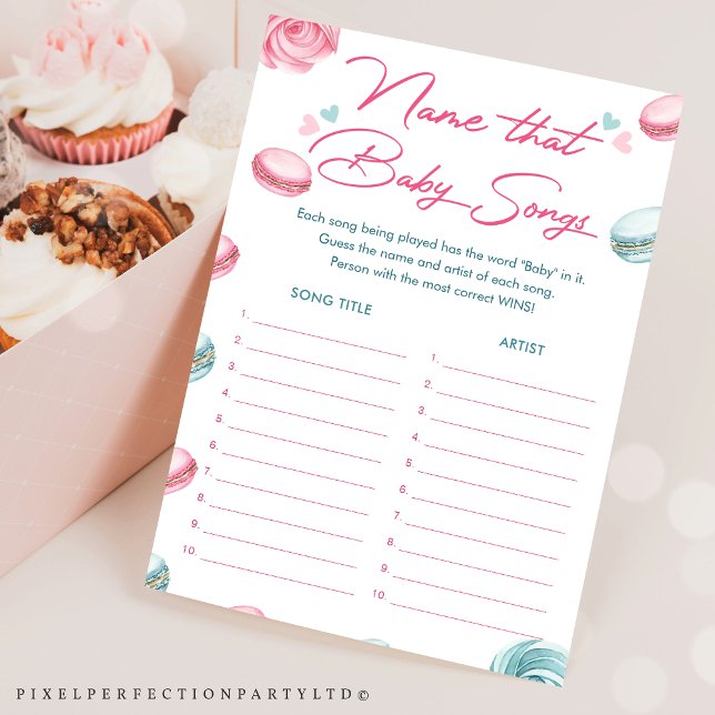 Donut Baby Shower Name That Baby Songs Game Card (Creator Uploaded)