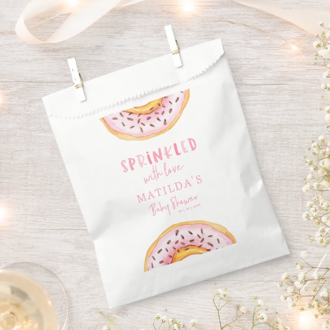 donut baby shower pink girly cute welcome favor bag (Clipped)