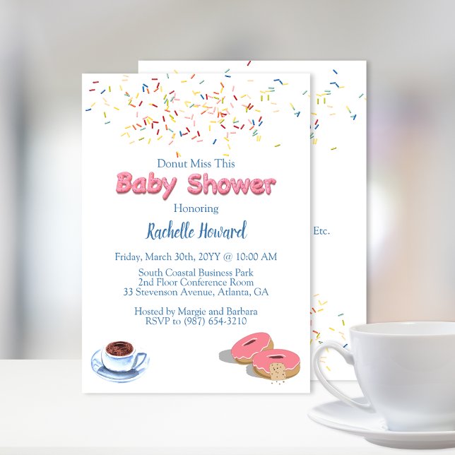 Donut Baby Shower Sprinkles Invitation (Creator Uploaded)