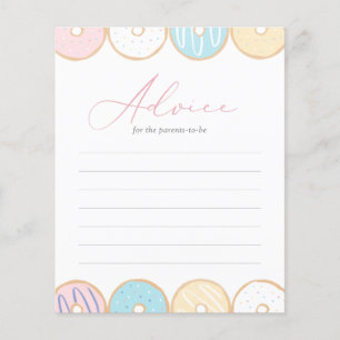 Donut Baby Sprinkle Advice for Parents Card