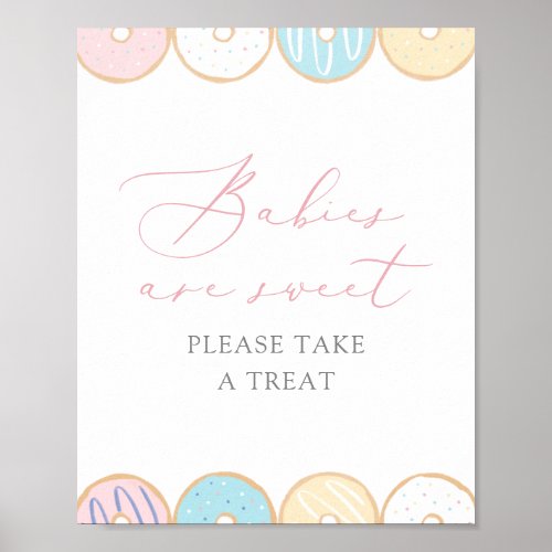 Donut Baby Sprinkle Babies are Sweet Take a Treat Poster