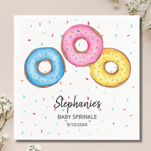 Donut Baby Sprinkle Baby Shower Napkins