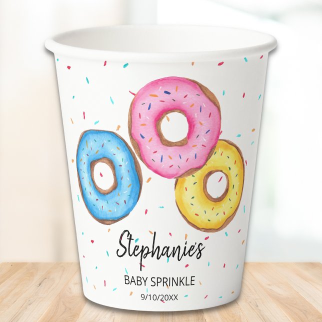 Donut Baby Sprinkle Baby Shower Paper Cups (Creator Uploaded)