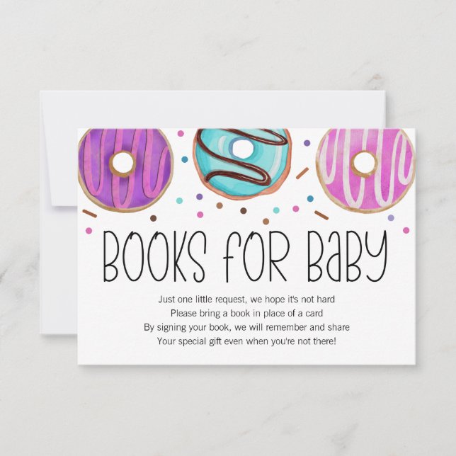 Donut Baby Sprinkle Books for Baby Card (Front)