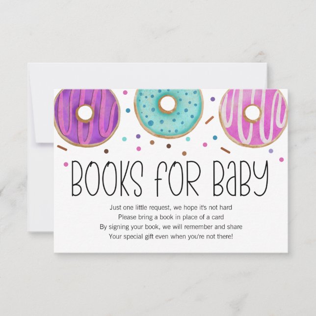 Donut Baby Sprinkle Books for Baby Card (Front)