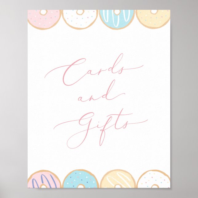 Donut Baby Sprinkle Cards and Gifts Sign (Front)