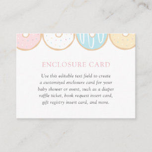 Donut Baby Sprinkle Custom Enclosure Card