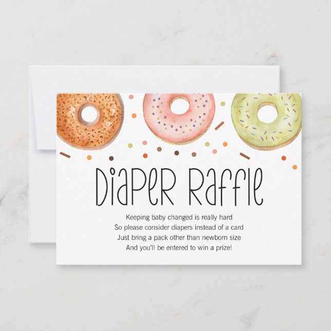 Donut Baby Sprinkle Diaper Raffle Card (Front)