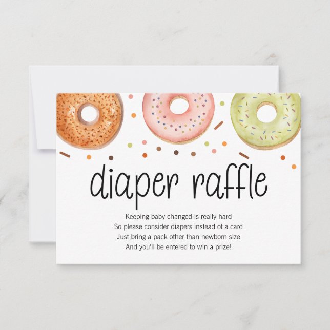 Donut Baby Sprinkle Diaper Raffle Card (Front)