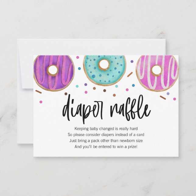 Donut Baby Sprinkle Diaper Raffle Card (Front)