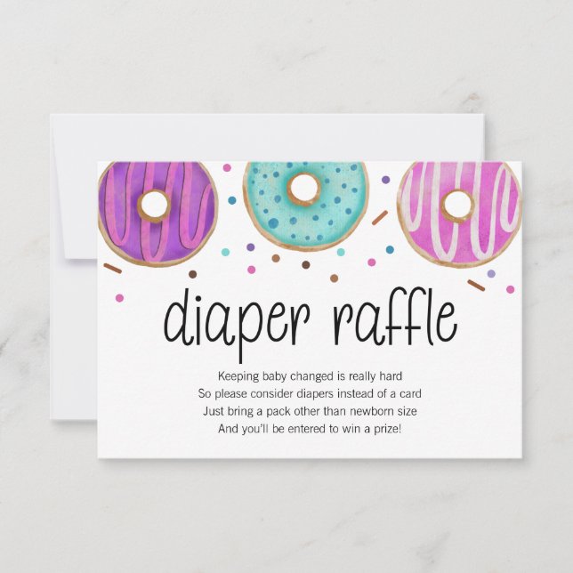 Donut Baby Sprinkle Diaper Raffle Card (Front)