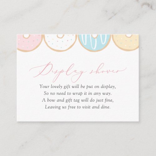 Donut Baby Sprinkle Display Shower Enclosure Card