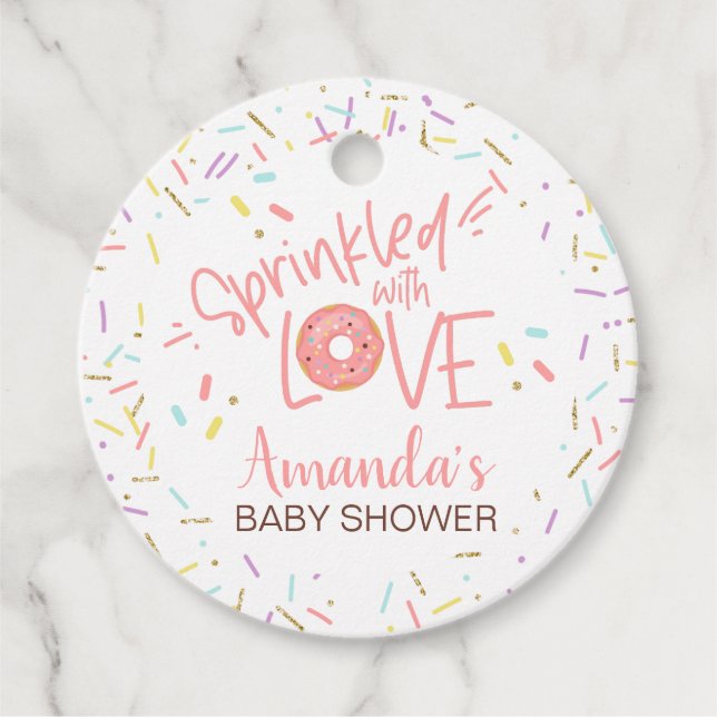 Donut Baby Sprinkle Favor Tag (Front)