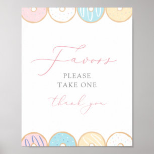Donut Baby Sprinkle Favors Sign