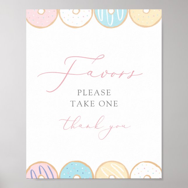 Donut Baby Sprinkle Favors Sign (Front)