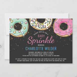 Donut Baby Sprinkle Gender Neutral Invitation