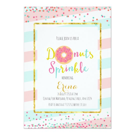 Donut Baby Sprinkle Invitation