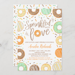 Donut Baby Sprinkle Invitation Sprinkled With Love