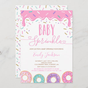 Donut Baby Sprinkle Invitation Sprinkled With Love