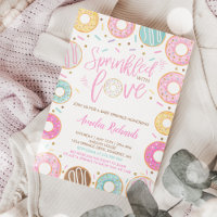 Donut Baby Sprinkle Invitation Sprinkled With Love