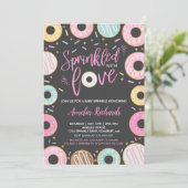 Donut Baby Sprinkle Invitation Sprinkled With Love (Standing Front)