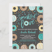 Donut Baby Sprinkle Invitation Sprinkled With Love (Front)