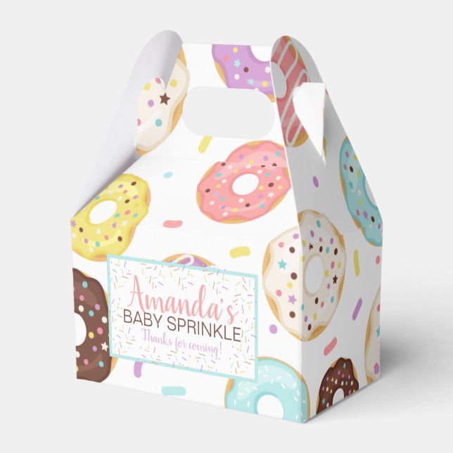 Donut Baby Sprinkle Party Favor Box (Front Side)