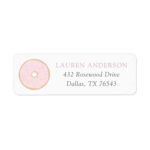 Donut Baby Sprinkle Return Address Label