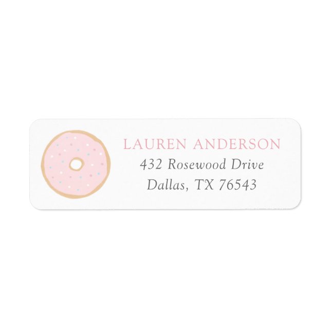 Donut Baby Sprinkle Return Address Label (Front)