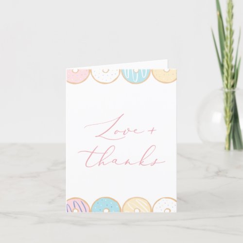 Donut Baby Sprinkle Thank You Card