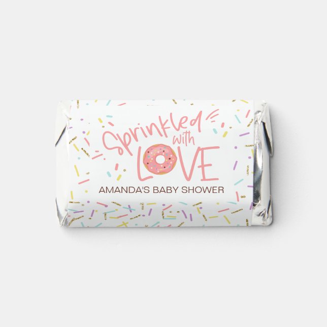 Donut Baby Sprinkled with Love Candy Bar Wrapper Hershey's Miniatures (Front)