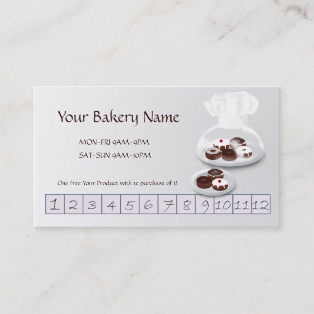Donut Bakery Baker Shop Custom Customer Loyalty (Front)