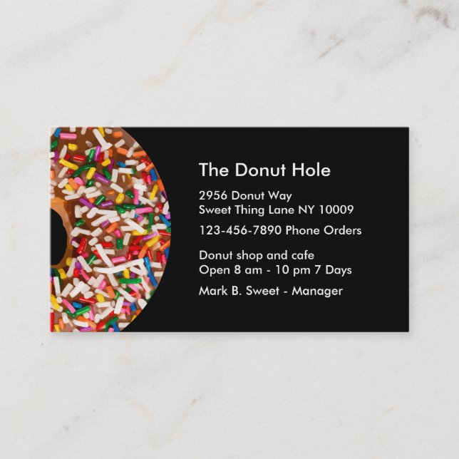 Donut Bakery Business Cards (Front)