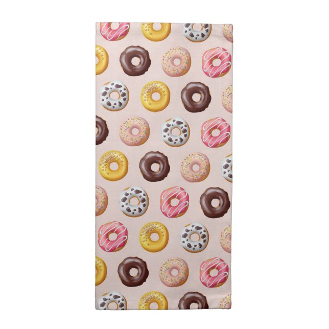 Donut Bakery Shop Pattern Cloth Napkin (Half Fold)