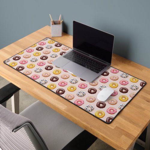 Donut Bakery Shop Pattern Desk Mat