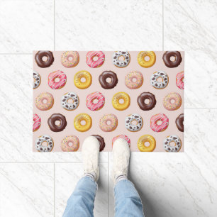 Donut Bakery Shop Pattern Doormat
