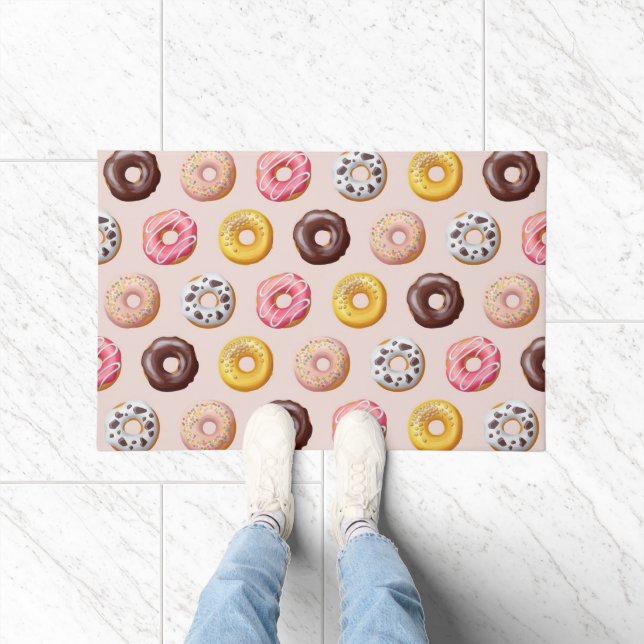 Donut Bakery Shop Pattern Doormat (Indoor)