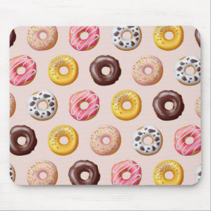 Donut Bakery Shop Pattern Mouse Pad