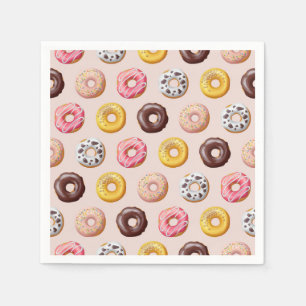 Donut Bakery Shop Pattern Napkins