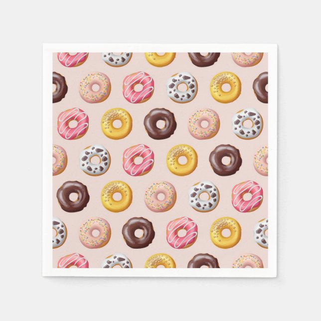 Donut Bakery Shop Pattern Napkins (Front)