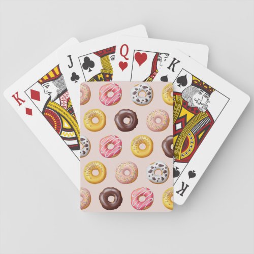 Donut Bakery Shop Pattern Playing Cards