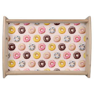 Donut Bakery Shop Pattern Serving Tray