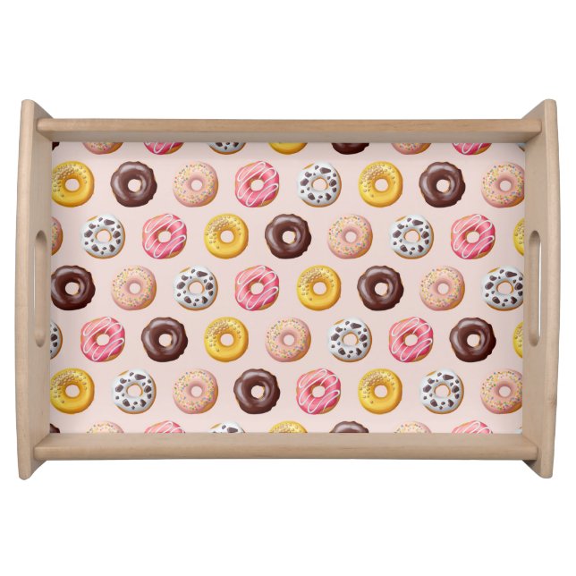 Donut Bakery Shop Pattern Serving Tray (Front)