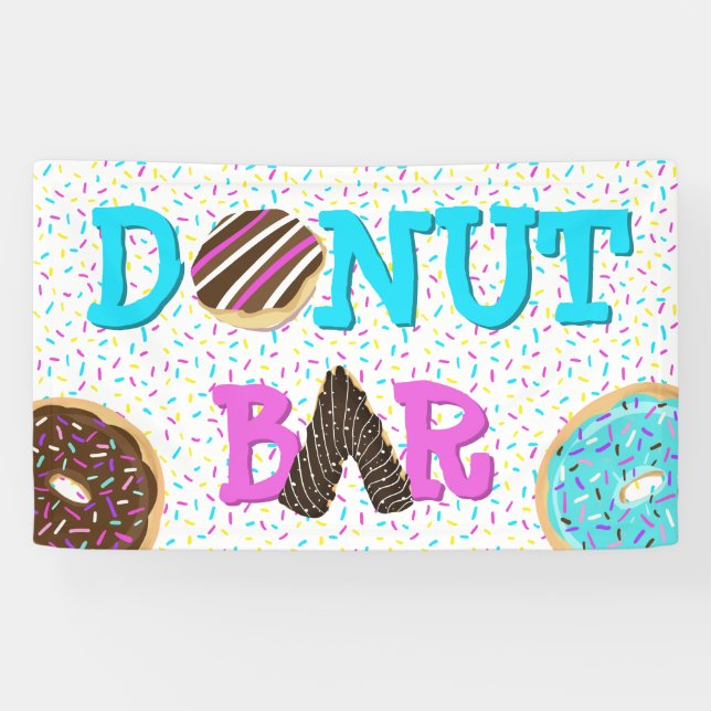 Donut Bar Doughnut Wall Banner (Horizontal)